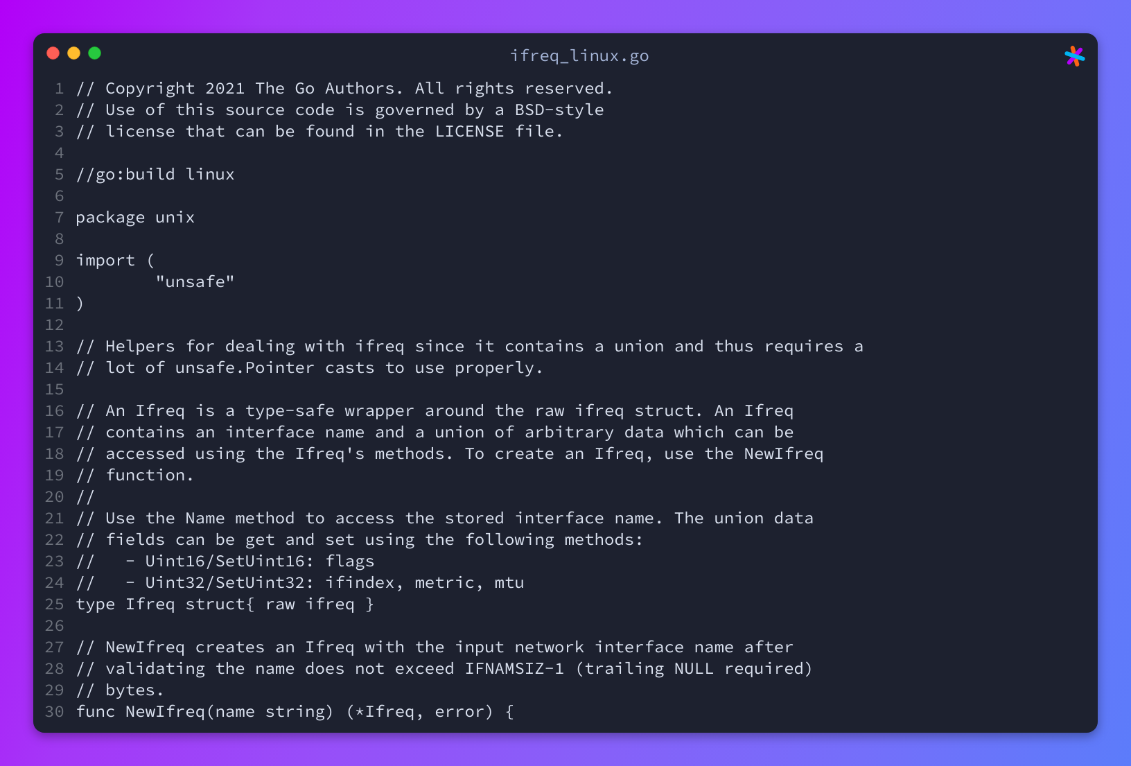 Ifreq Linux Go Golang Sys Sourcegraph