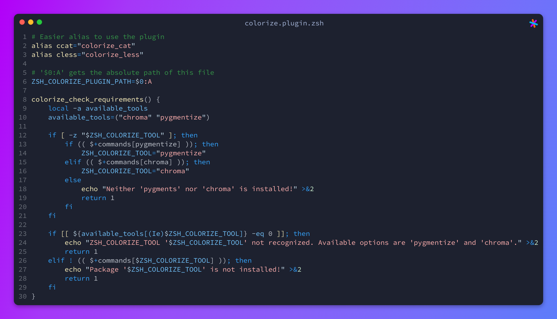 Colorize plugin zsh ohmyzsh ohmyzsh sourcegraph
