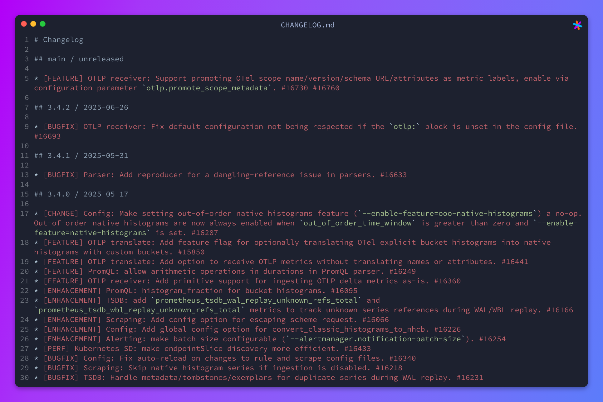 CHANGELOG.md - prometheus/prometheus - Sourcegraph